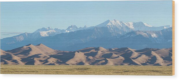Colorado Wood Print featuring the photograph Colorado Great Sand Dunes Panorama Pt 1 by James BO Insogna