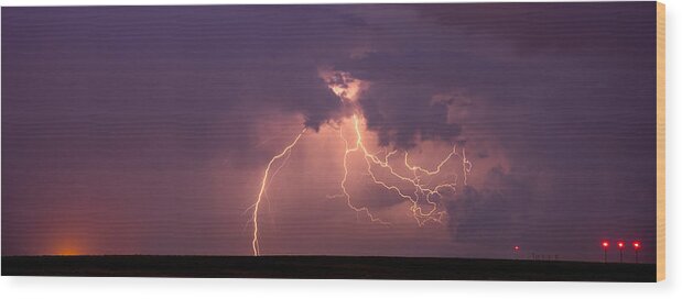Lightning Wood Print featuring the photograph Crazy Bolts by Darren White