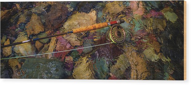Flyfishing Wood Print featuring the photograph Flyfishing Essentials by Thomas Nay