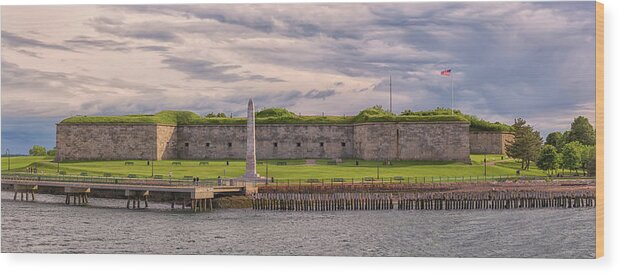Fort Independence At Castle Island Wood Print featuring the photograph Fort Independence At Castle Island by Brian MacLean