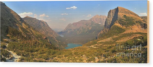 Grinnell Glacier Wood Print featuring the photograph Grinnell Glacier Trail Glacier National Park by Adam Jewell