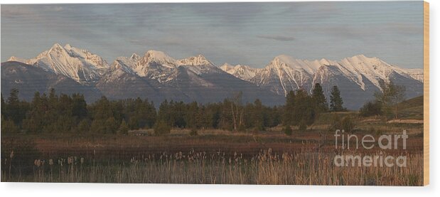 Mission Mountains Wood Print featuring the photograph Heavenly Mission Panorama by Katie LaSalle-Lowery