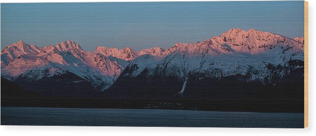 Landscape Wood Print featuring the photograph Pink Peaks by Matt Swinden