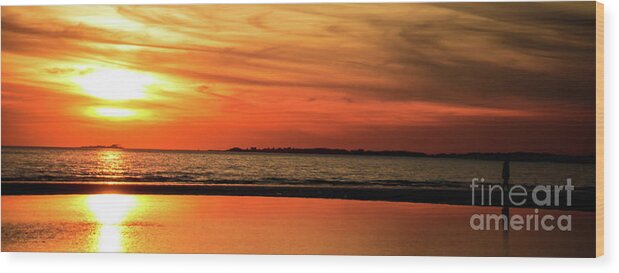 Sunset Wood Print featuring the photograph Sunset on the water by JCV Freelance Photography LLC