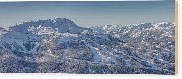 Whistler Wood Print featuring the photograph Whistler Mountain Snowy Panorama by Pierre Leclerc Photography