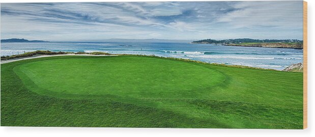 Photography Wood Print featuring the photograph 10th Hole At Pebble Beach Golf Links by Panoramic Images
