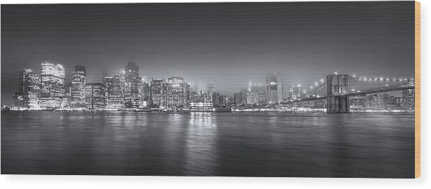 New York City Wood Print featuring the photograph A Dream of Manhattan by Mark Andrew Thomas
