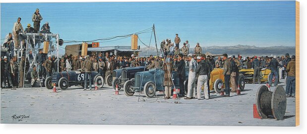 Hot Rod Wood Print featuring the painting El Mirage by Ruben Duran