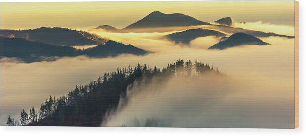 Bulgaria Wood Print featuring the photograph Winter Cover of Clouds by Evgeni Dinev