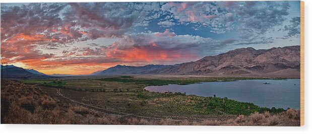 Sunset Wood Print featuring the photograph Eastern Sierra Sunset by Cat Connor