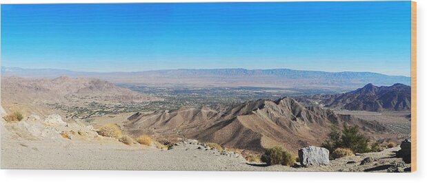 California Wood Print featuring the photograph Palm Springs Panorama by Steve Ondrus