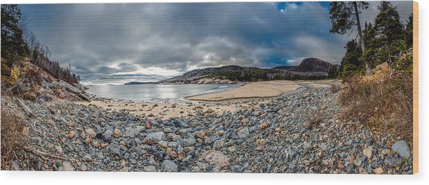 Landscape Wood Print featuring the photograph Sand Beach at Acadia by Brent L Ander