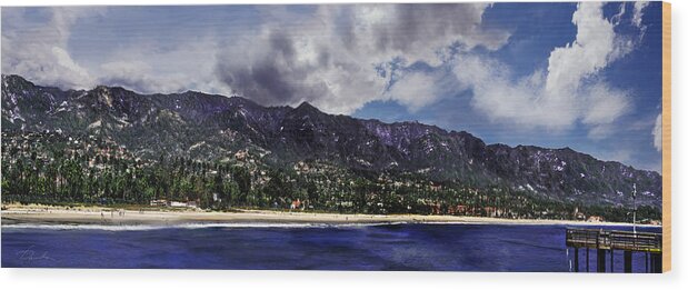 Santa Barbara Wood Print featuring the photograph Santa Barbara Panorama by Danuta Bennett