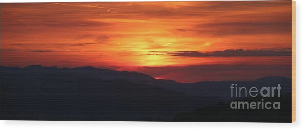 Sunset Wood Print featuring the photograph Sunset by Amanda Mohler
