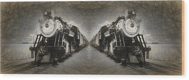 Railroad Wood Print featuring the photograph From out of the Past #3 by Paul W Faust - Impressions of Light