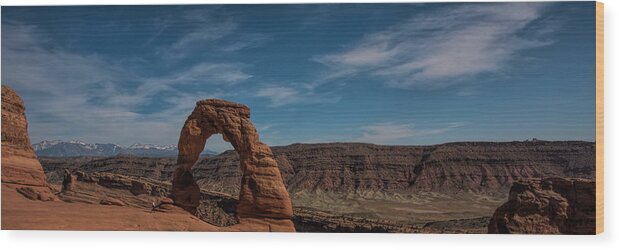 Delicate Arch Wood Print featuring the photograph A Great Arch by Jonathan Davison
