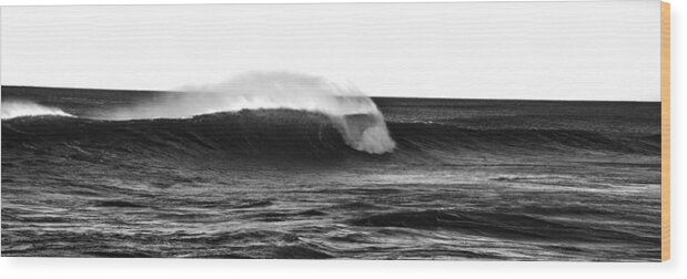Climate Wood Print featuring the photograph Black and White Wave by Pelo Blanco Photo