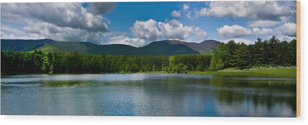 Catskills Wood Print featuring the photograph Catskill Mountain Panorama by Louis Dallara