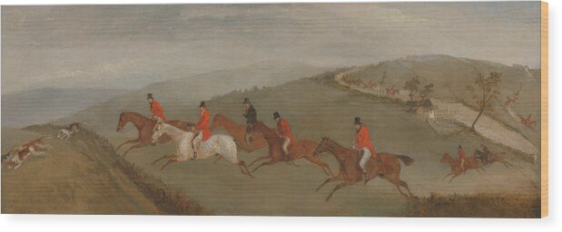 19th Century Art Wood Print featuring the painting Foxhunting - The Few Not Funkers by Richard Barrett Davis
