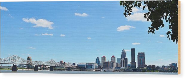 Louisville Wood Print featuring the photograph Louisville Waterfront Panoramic by Stacie Siemsen