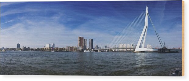 Rotterdam Wood Print featuring the photograph The Skyline of Rotterdam #1 by Robert Grac