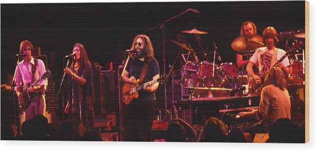 Grateful Dead Wood Print featuring the photograph The Dead '78 by Steven Sachs