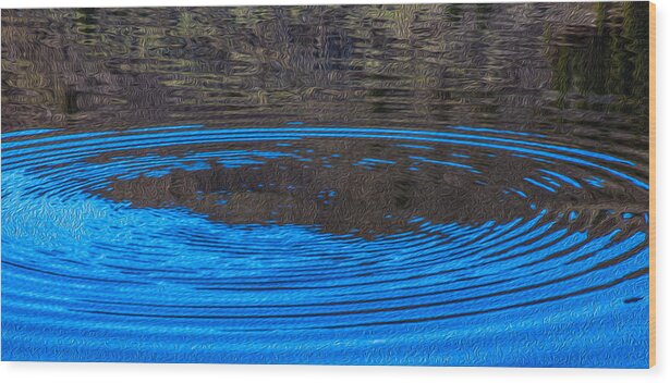 Ripple Wood Print featuring the painting Handy Ripples by Omaste Witkowski
