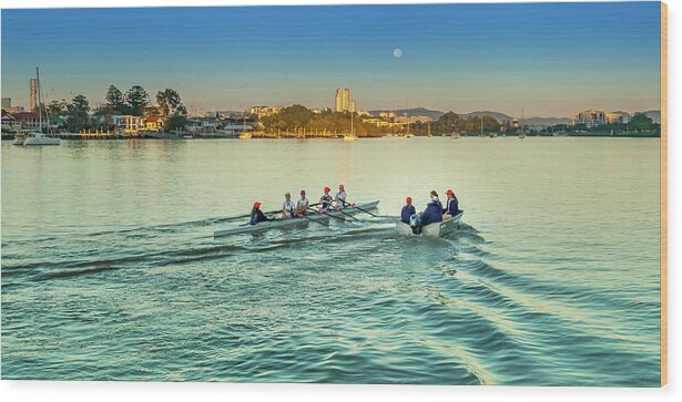 Australia Wood Print featuring the photograph Upstream by Michael Lees