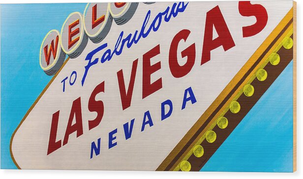 Las Vegas Wood Print featuring the painting Vegas Tribute by Slade Roberts
