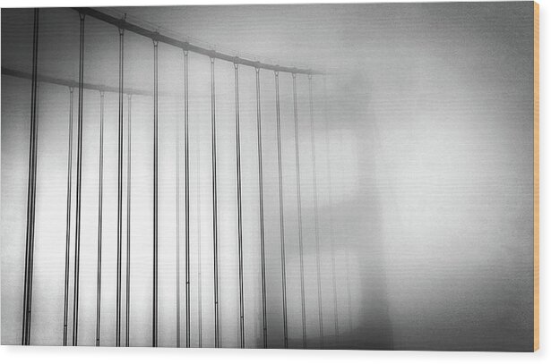 Golden Gate Bridge Wood Print featuring the photograph Golen Gate Fog by Eric Wiles