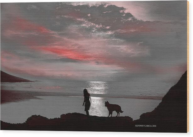 Seascape Wood Print featuring the photograph The Friend by Alfonso Garcia