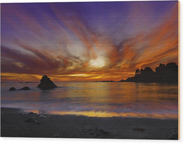 Sunset Wood Print featuring the photograph Rage by Don Hoekwater Photography
