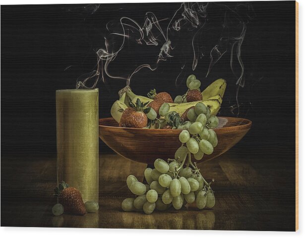 Alcohol Wood Print featuring the photograph Smokin' Bowl by Don Hoekwater Photography