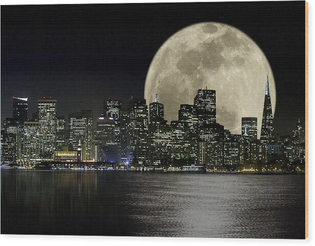 San Francisco Wood Print featuring the photograph San Francisco Skyline by Don Hoekwater Photography