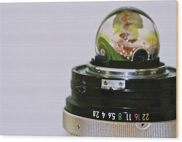 Camera Lense Wood Print featuring the photograph Catch 22 by Amber Abbott