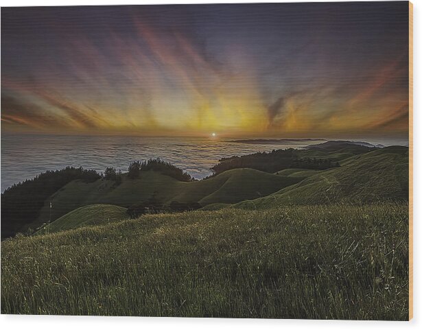 California Wood Print featuring the photograph West Coast Sunset by Don Hoekwater Photography