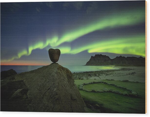 Norway Wood Print featuring the photograph Arctic Love by Erika Valkovicova