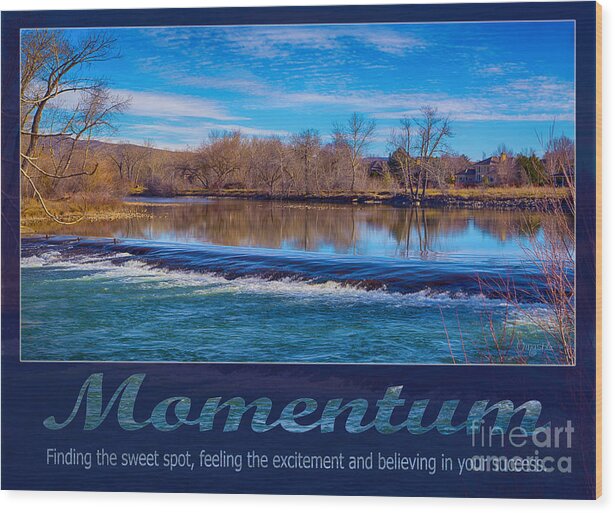 Momentum Wood Print featuring the mixed media Momentum by Omashte by Omaste Witkowski