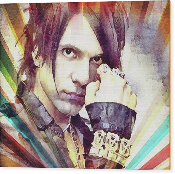 Criss Angel Wood Print featuring the digital art Criss Angel by Jayime Jean