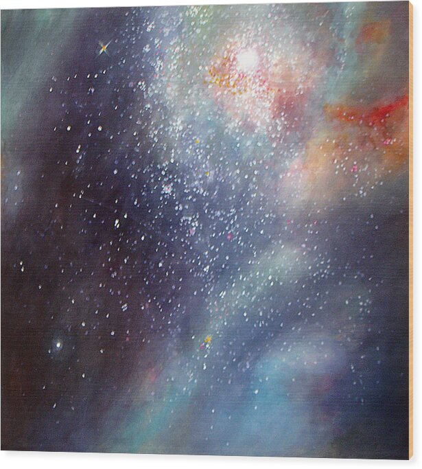 30 Doradus Nebula Wood Print featuring the painting 30 Doradus Nebula by Allison Ashton