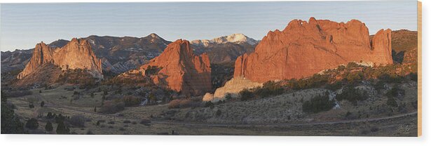 Garden Wood Print featuring the photograph Garden of the Gods by Aaron Spong