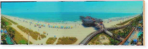 Beach Wood Print featuring the photograph Myrtle Beach South Carolina by Alex Grichenko