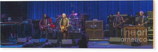Tom Petty Wood Print featuring the photograph Tom Petty and the Heartbreakers #10 by David Oppenheimer
