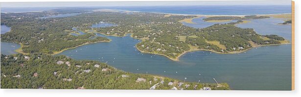 Landscapeaerial Wood Print featuring the photograph Cape Cod Is A Popular Vacation by Ethan Daniels