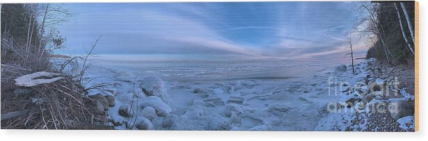 Canada Wood Print featuring the photograph Panoramic Winter Scene by Mary Mikawoz