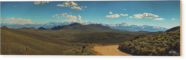 Sierra Nevadas Wood Print featuring the photograph The Road From Bodie by Ryan Huebel