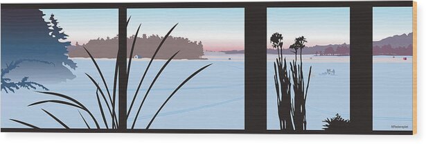 Winter Wood Print featuring the digital art Window View by Marian Federspiel