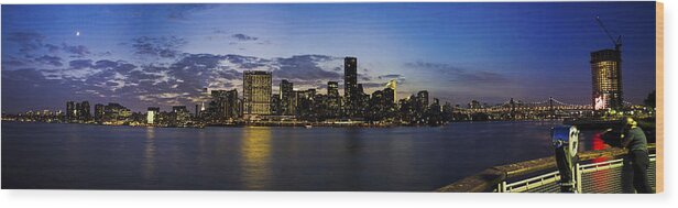 Gantry Plaza State Park Wood Print featuring the photograph Manhattan from Gantry by Theodore Jones