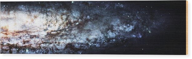 Universe Wood Print featuring the photograph On the Galaxy Edge by Jennifer Rondinelli Reilly - Fine Art Photography