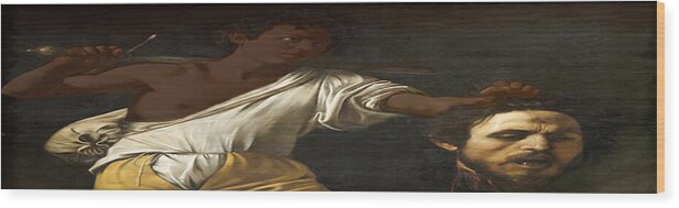 Michelangelo Caravaggio Wood Print featuring the digital art Ancient Human Instinct by David Bridburg